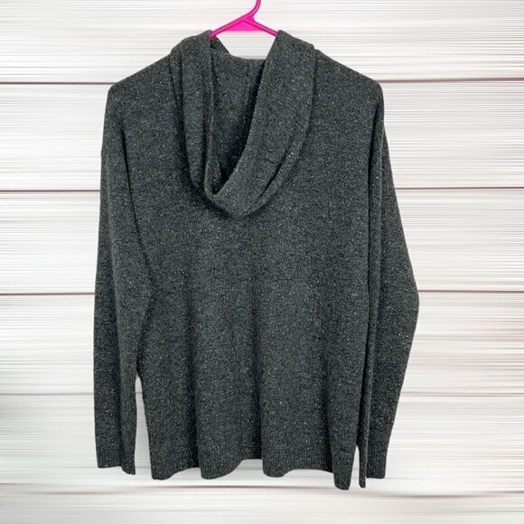 SAKS FIFTH AVENUE Cashmere Gray Hooded Relaxed Fit Sweater XS - Picture 9 of 13